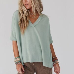 Three Bird Nest Mint Green Short Sleeve Tee